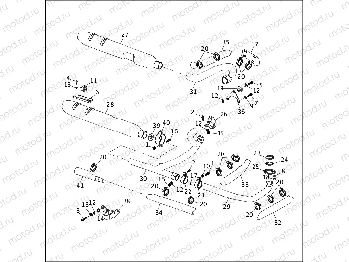 EXHAUST SYSTEM - FLHTP