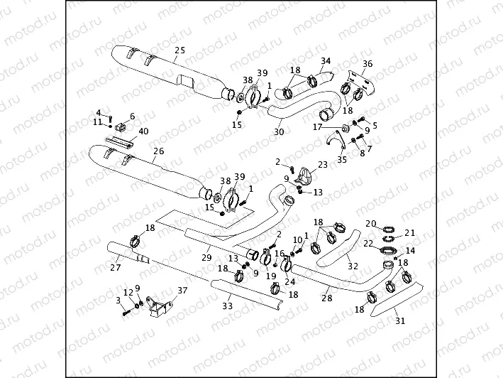 EXHAUST SYSTEM - FLHTP