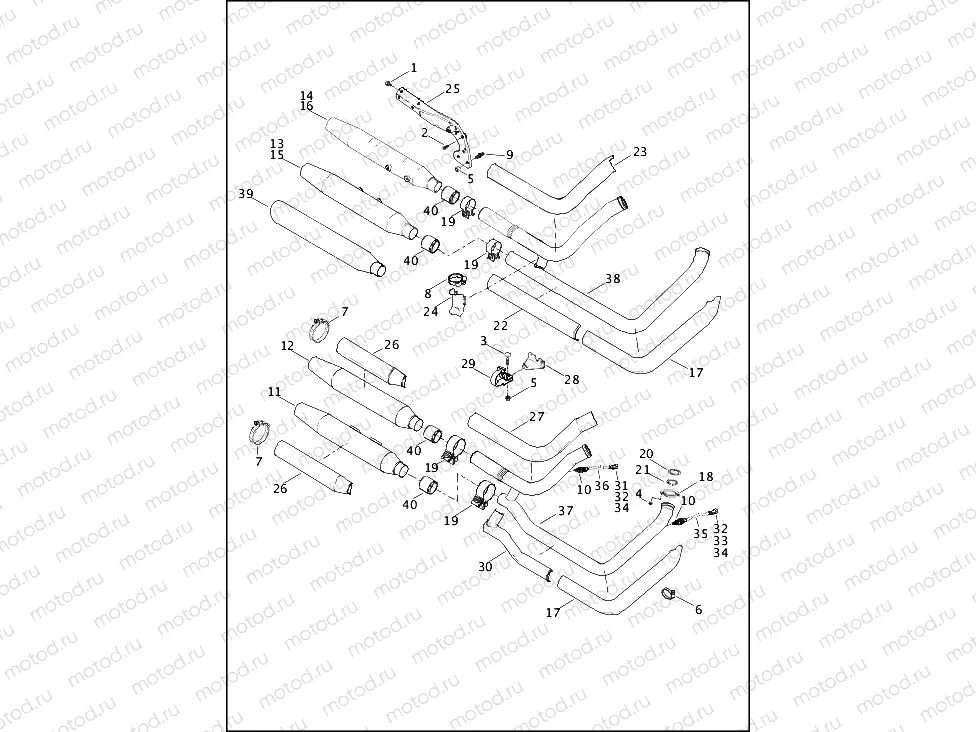 EXHAUST SYSTEM - FLS, FLSS, FLSTF, FLSTFB, FLSTFBS AND FLSTN (1 OF 3)