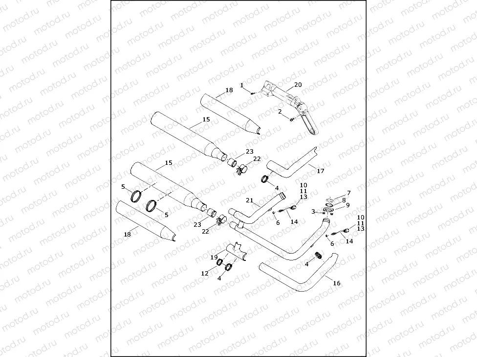 EXHAUST SYSTEM - FLSL, FXBB, FXLR