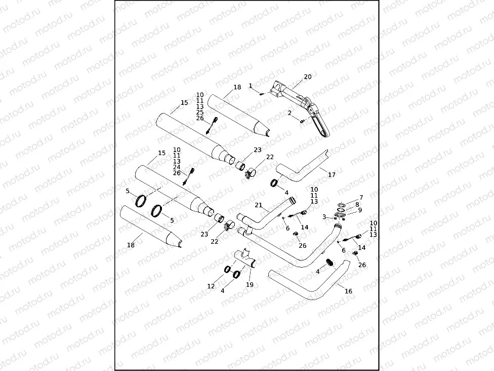 EXHAUST SYSTEM - FLSL, FXBBS, FXLRS, FXST