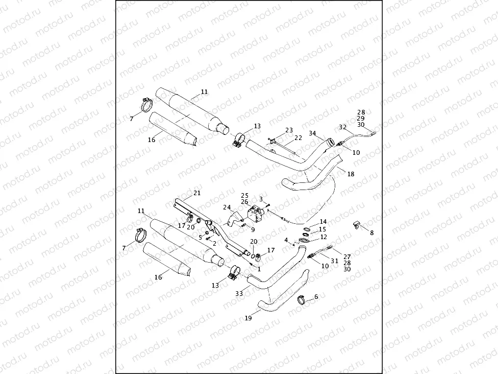 EXHAUST SYSTEM - FLSTC