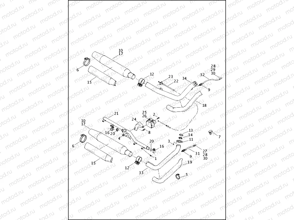 EXHAUST SYSTEM - FLSTC & FXST