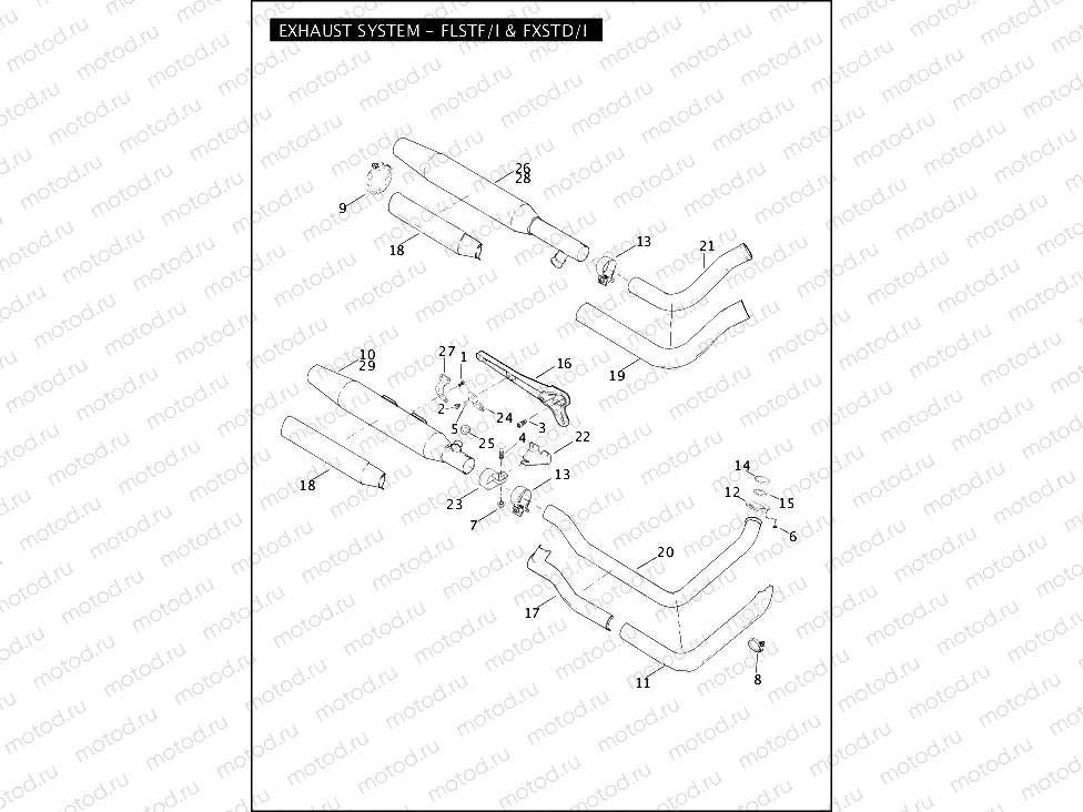 EXHAUST SYSTEM - FLSTF/I & FXSTD/I