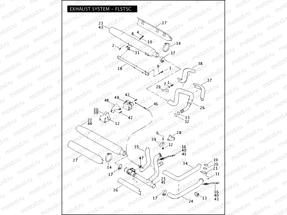 EXHAUST SYSTEM - FLSTSC