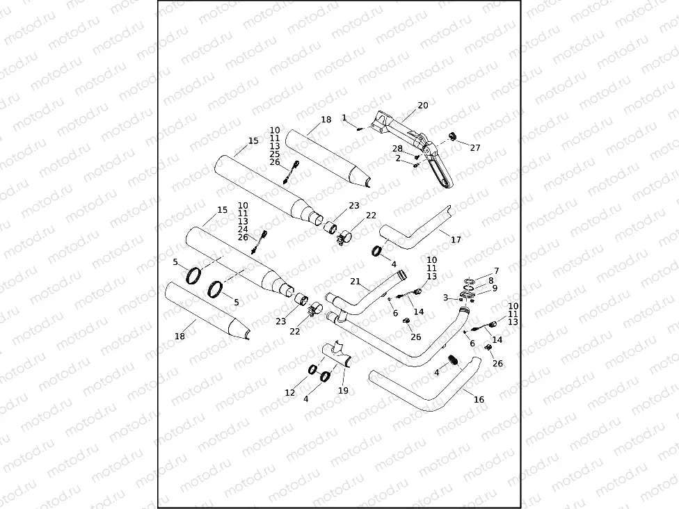 EXHAUST SYSTEM - FXBBS, FXLRS, FXST