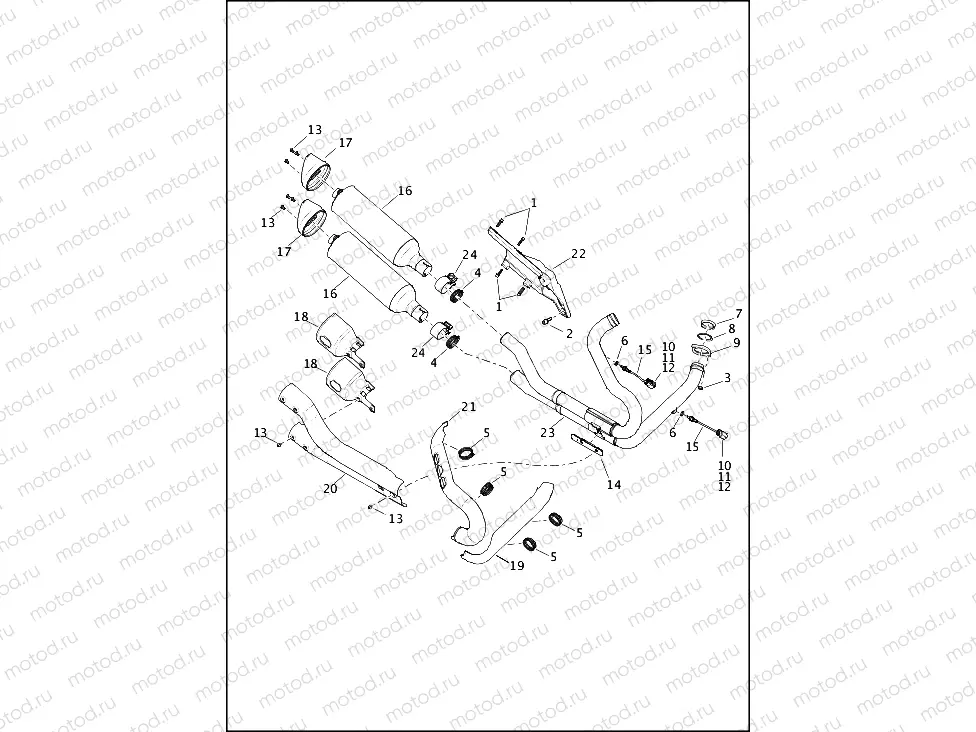 EXHAUST SYSTEM - FXFB, FXFBS