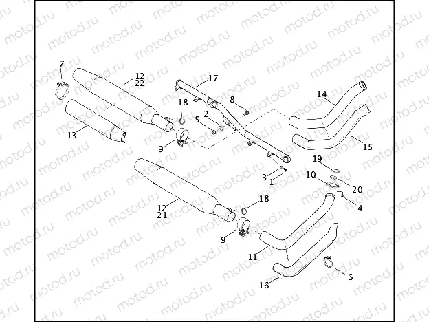 EXHAUST SYSTEM - FXST, FLSTC, FXSTS & FXSTB