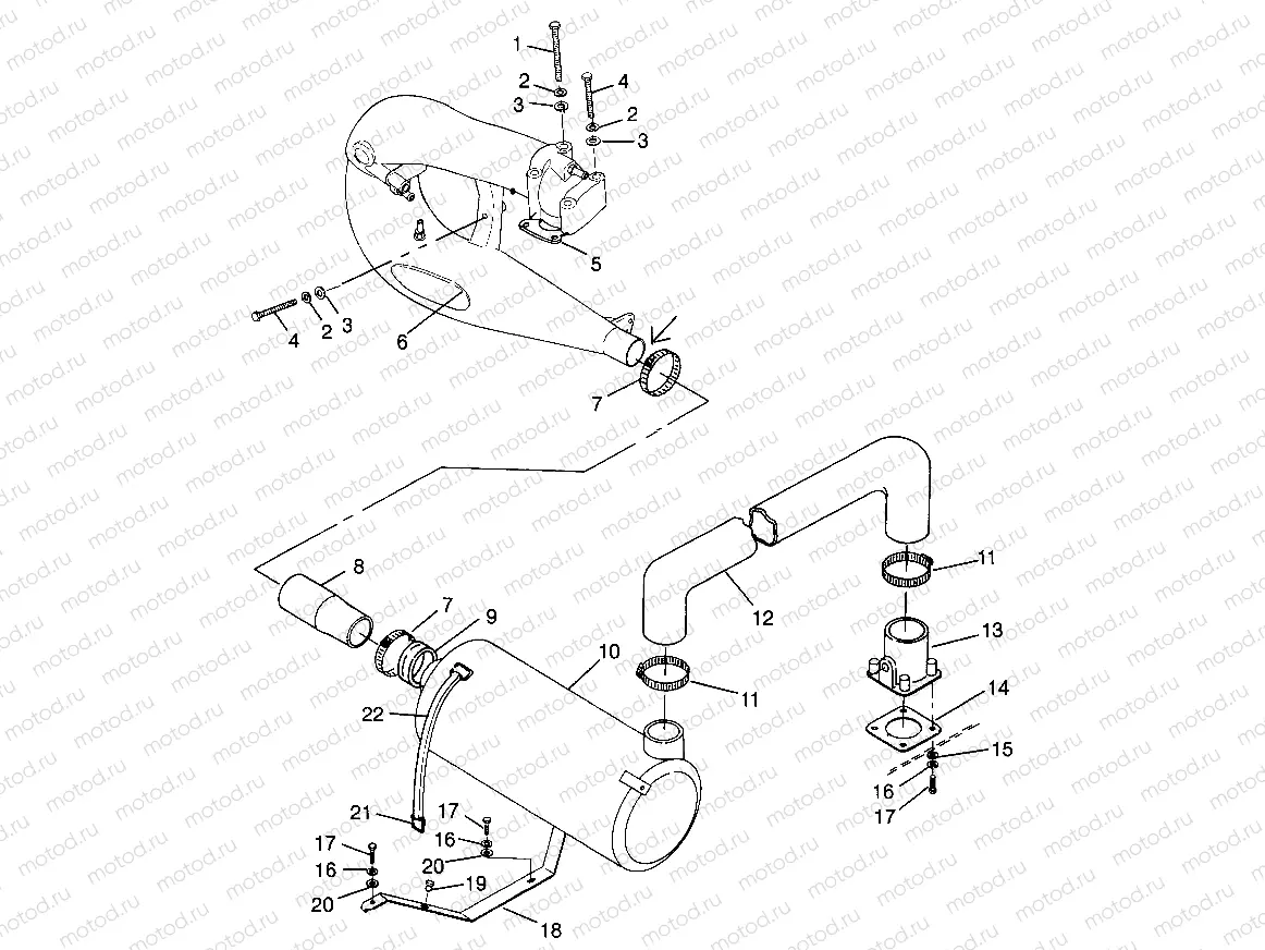 EXHAUST SYSTEM HURRICANE B964466 and  Intl. HURRICANE I964466 (4935733573B004) | EXHAUST SYSTEM HURRICANE B964466 and  Intl. HURRICANE I964466 (4935733573B004)
