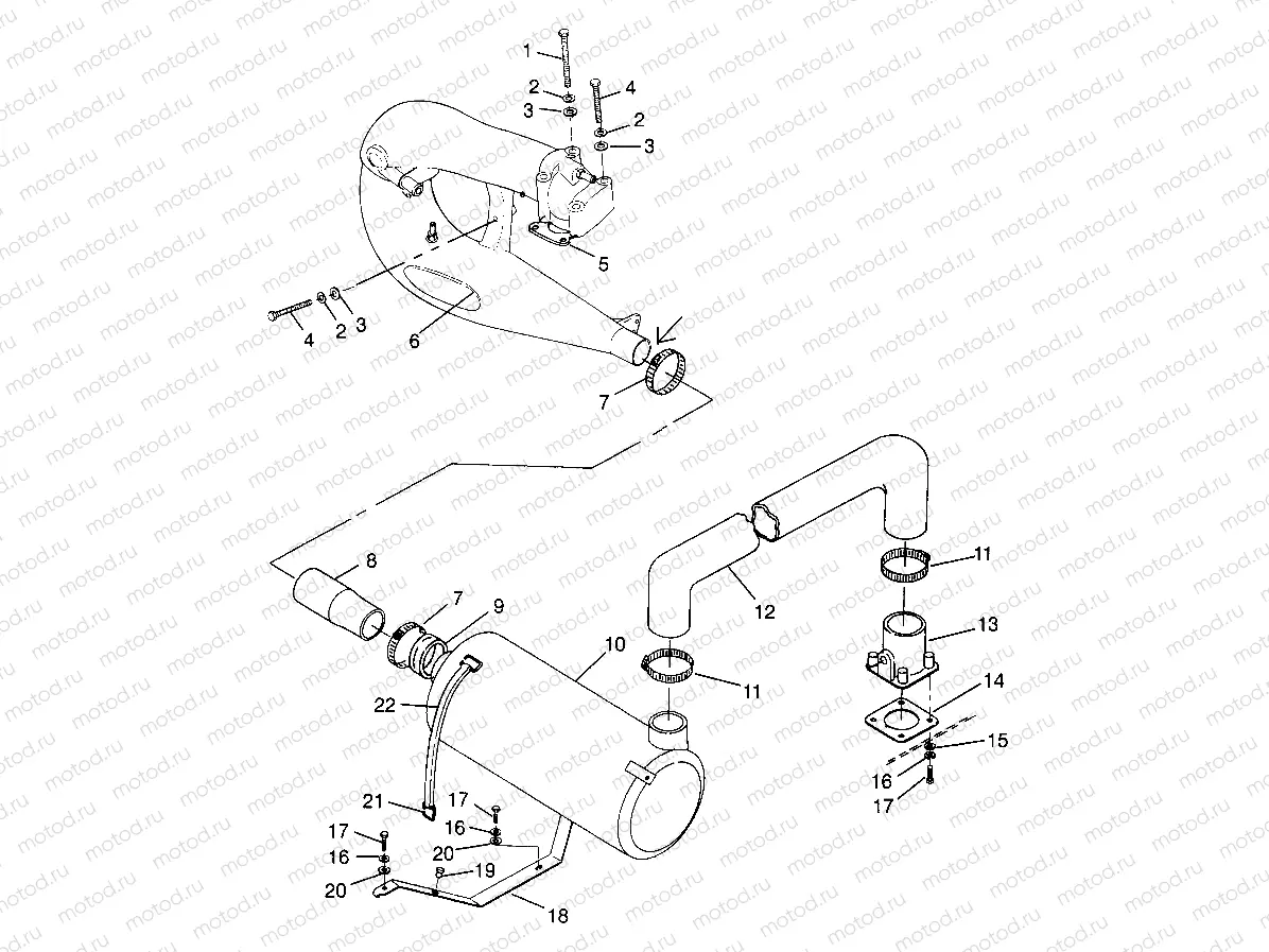 EXHAUST SYSTEM HURRICANE B974473 and Intl. HURRICANE I974473 (4941044104B005) | EXHAUST SYSTEM HURRICANE B974473 and Intl. HURRICANE I974473 (4941044104B005)
