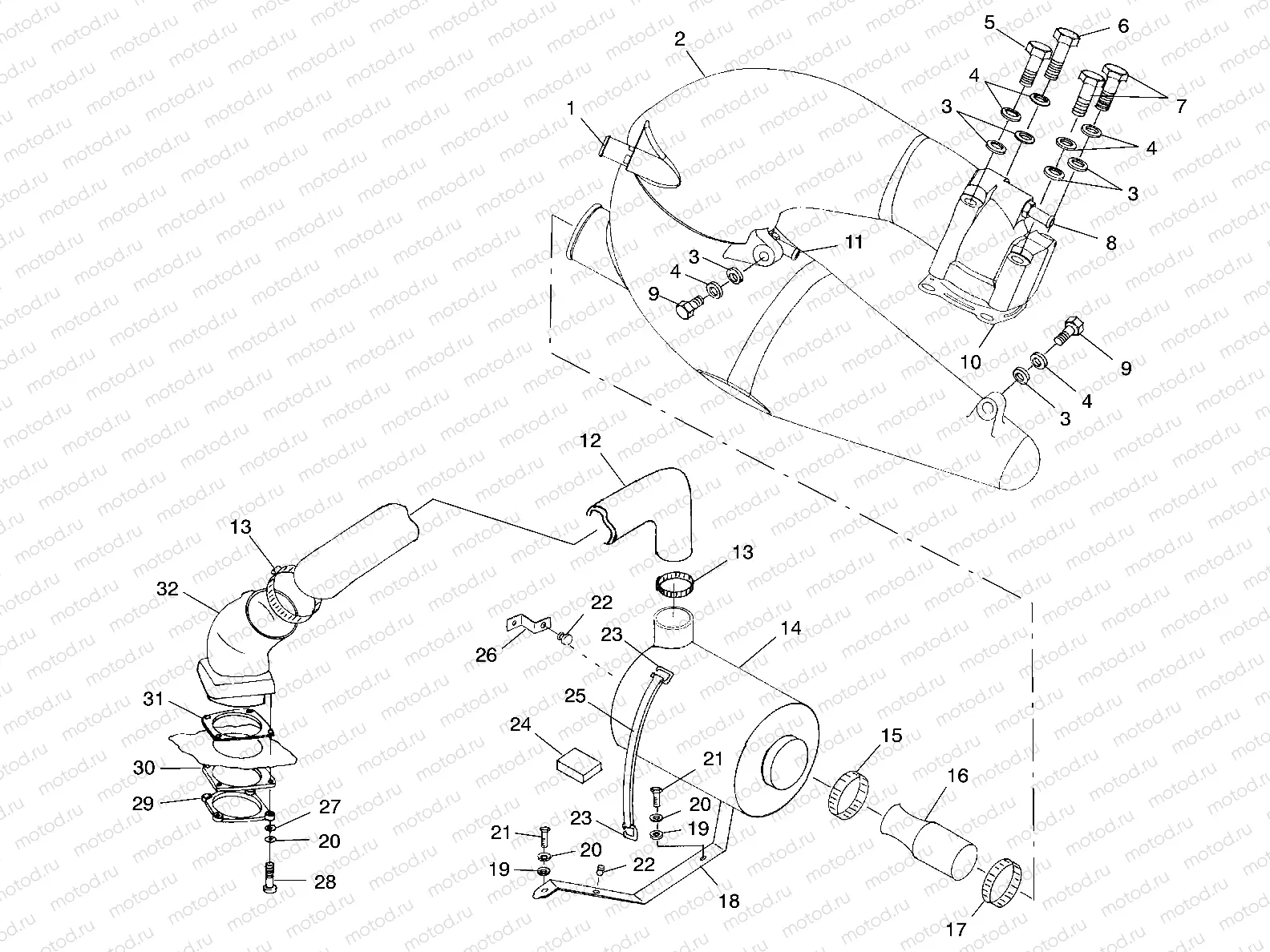 EXHAUST SYSTEM - I994590 (4951425142b005) | EXHAUST SYSTEM - I994590 (4951425142b005)