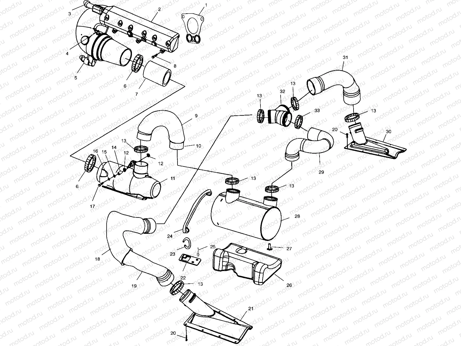 EXHAUST SYSTEM - I995095 (4951455145B008) | EXHAUST SYSTEM - I995095 (4951455145B008)