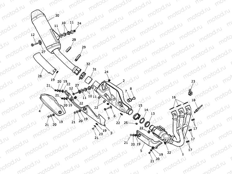 Exhaust System - JP Only