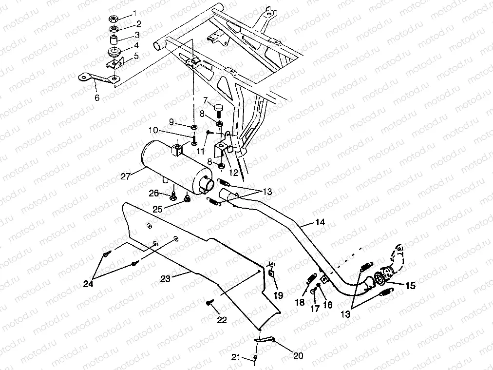 EXHAUST SYSTEM Magnum 4x4 W968144 and Swedish Magnum 4x4 S968144 (4936053605A010) | EXHAUST SYSTEM Magnum 4x4 W968144 and Swedish Magnum 4x4 S968144 (4936053605A010)