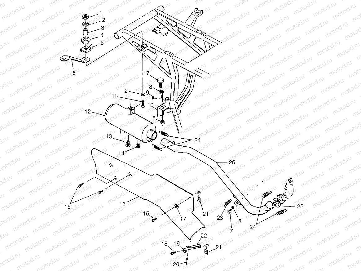 EXHAUST SYSTEM Magnum 4X4 W97AC42A | EXHAUST SYSTEM Magnum 4X4 W97AC42A, Swedish Magnum 4X4 S97AC42E and Norwegi (4940834083A012)