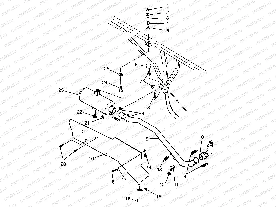EXHAUST SYSTEM Magnum 6X6 - W968744 and Magnum 6X6 Swedish - S968744 (4936073607A012) | EXHAUST SYSTEM Magnum 6X6 - W968744 and Magnum 6X6 Swedish - S968744 (4936073607A012)