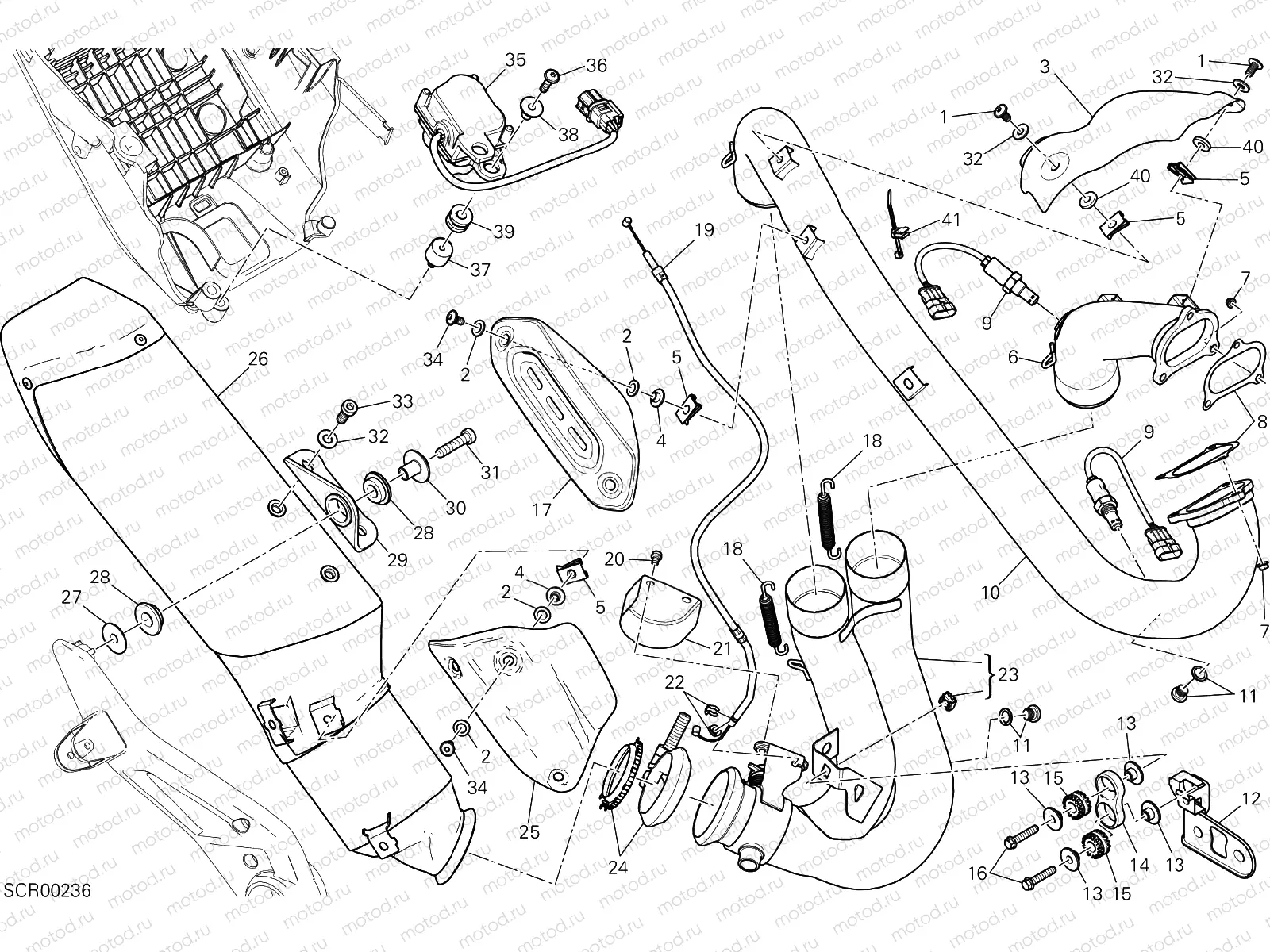 EXHAUST SYSTEM [MOD:HYM 939]