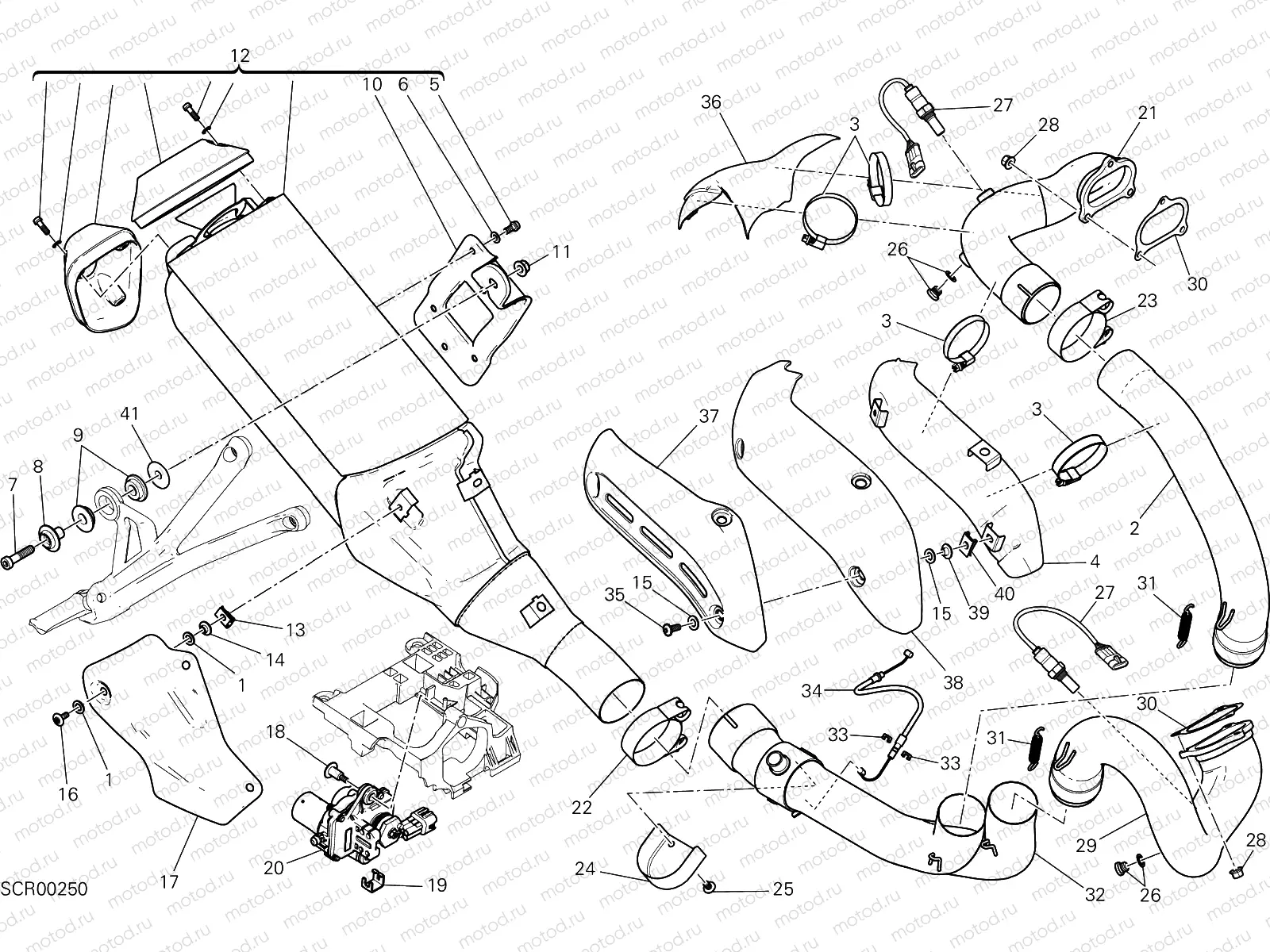 EXHAUST SYSTEM [MOD:M 1200]