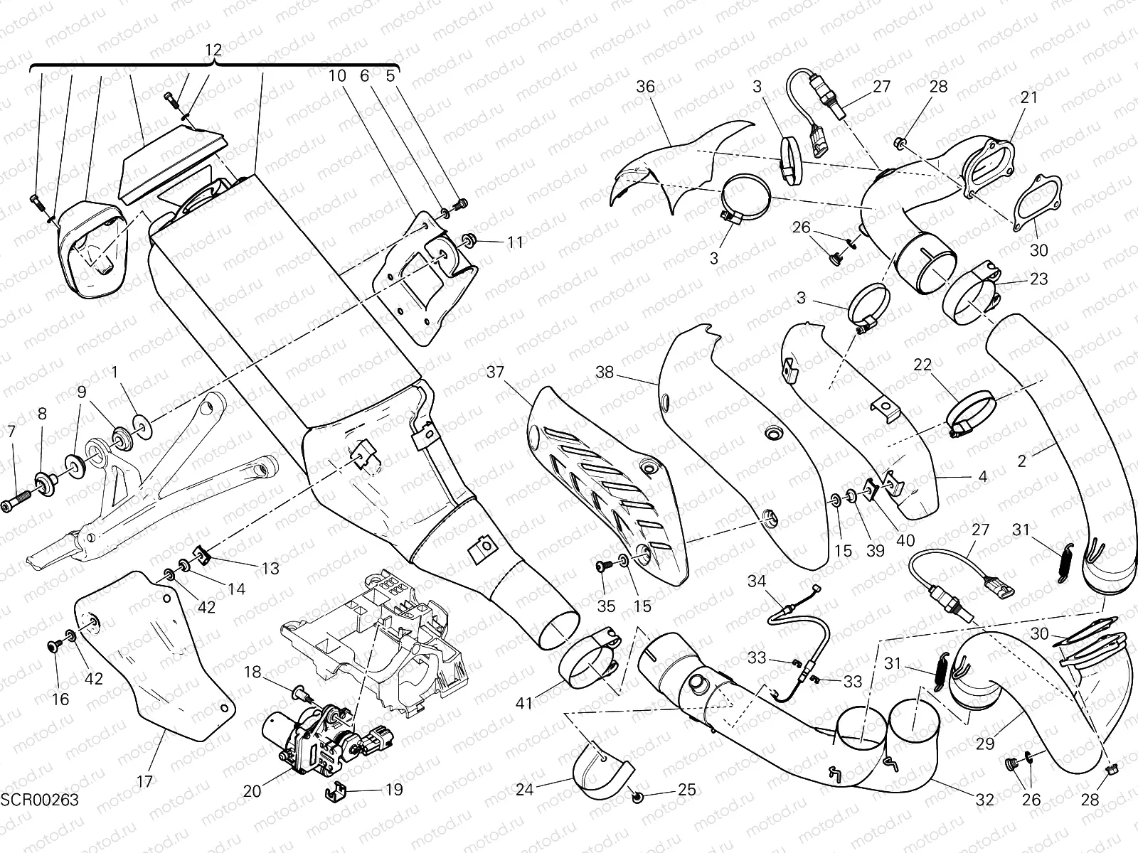 EXHAUST SYSTEM [MOD:M 1200R]