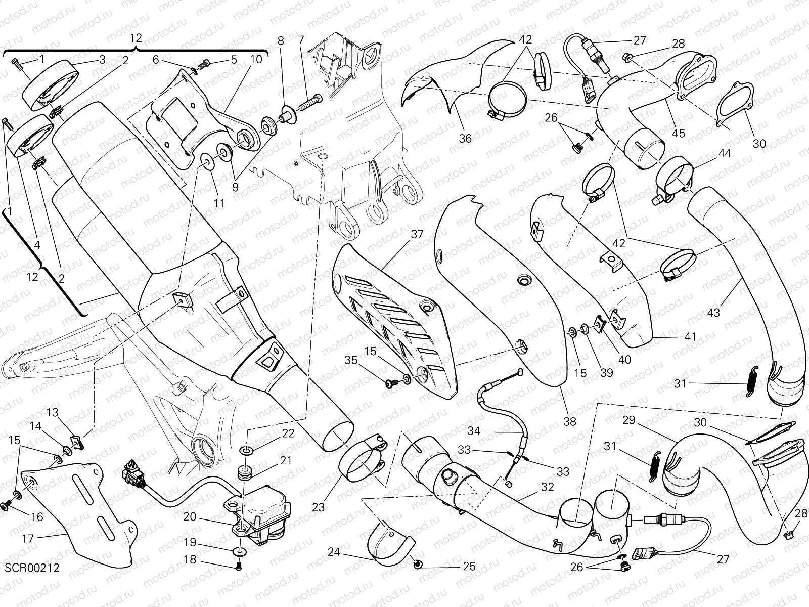EXHAUST SYSTEM [MOD:M 1200S]