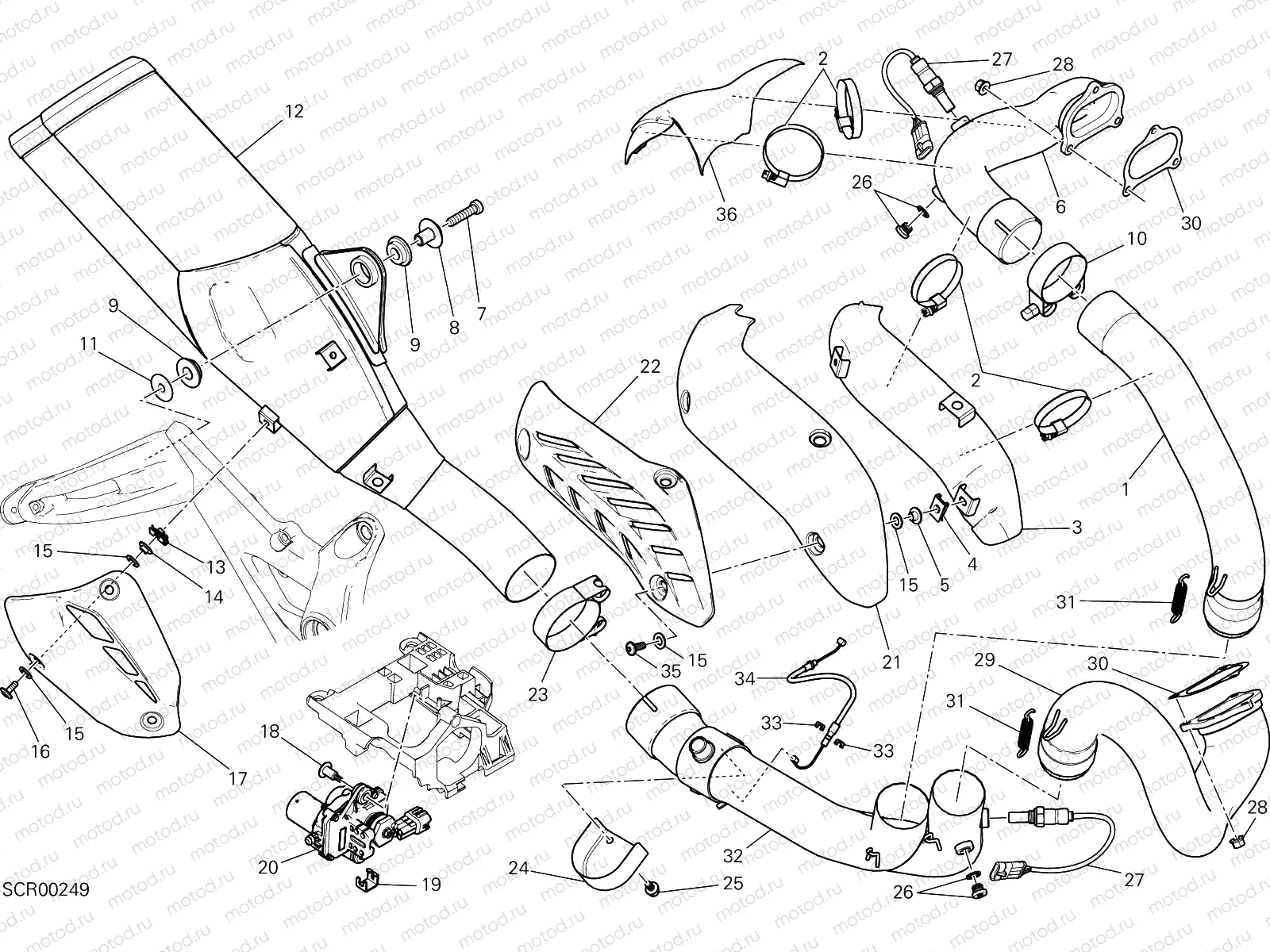 EXHAUST SYSTEM [MOD:M 821]