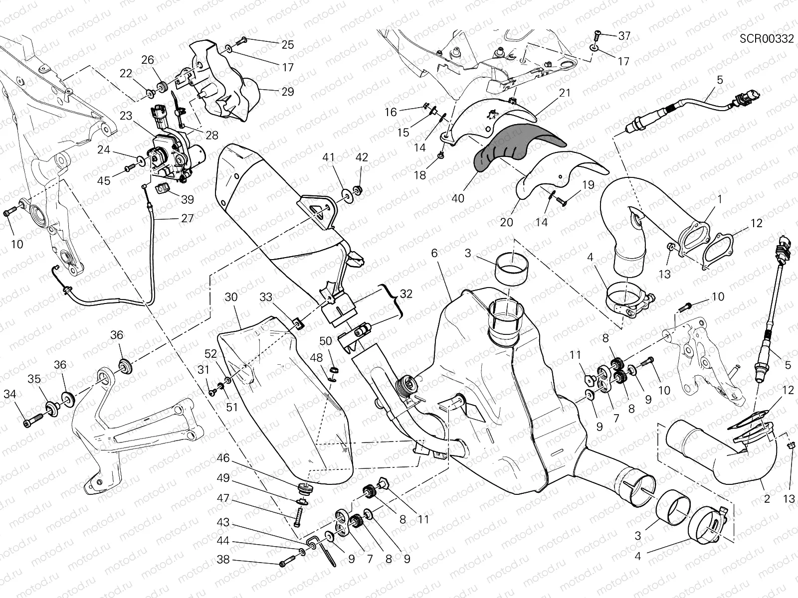 EXHAUST SYSTEM [MOD:MS950SSW]