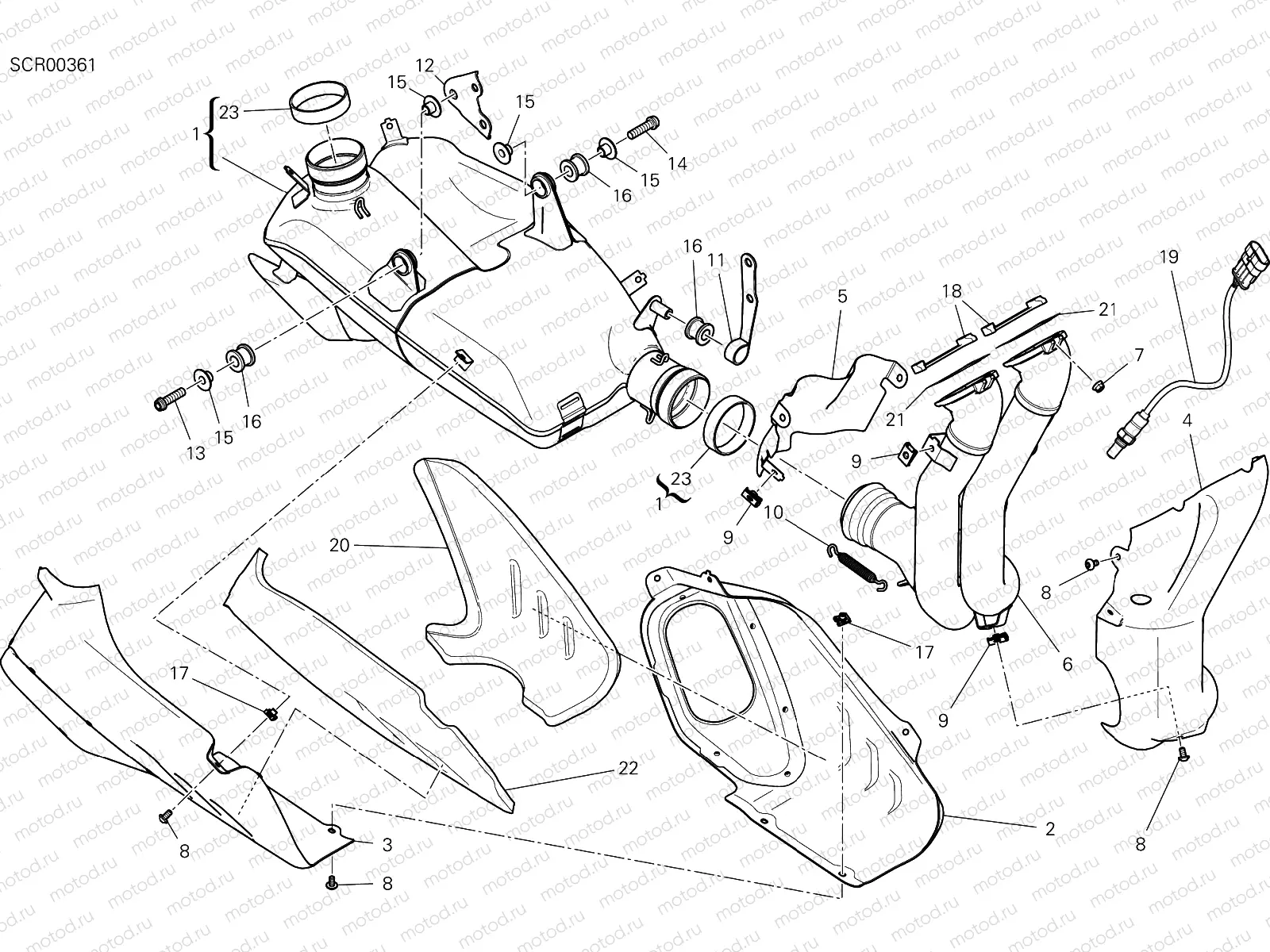 EXHAUST SYSTEM [MOD:PANV4 S]