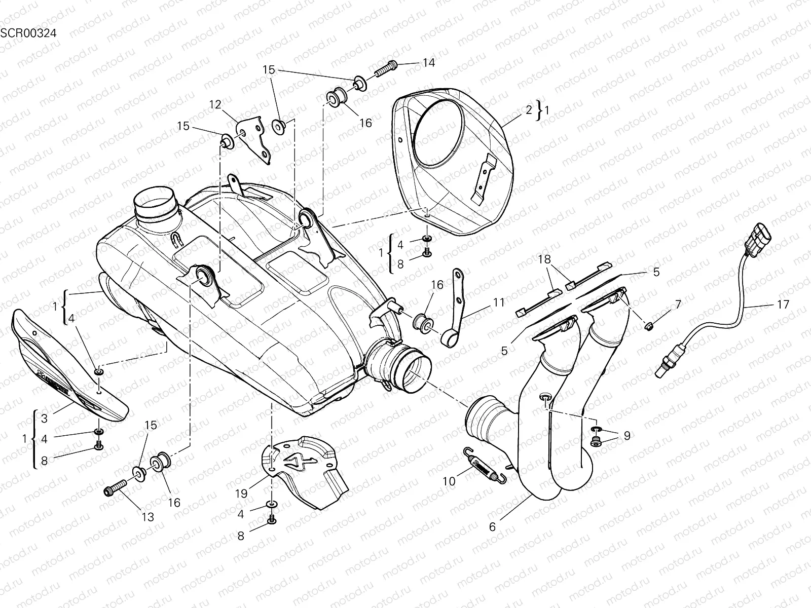 EXHAUST SYSTEM [MOD:PANV4SL]