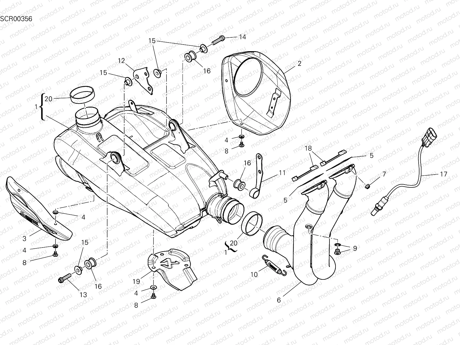 EXHAUST SYSTEM [MOD:PANV4SL]