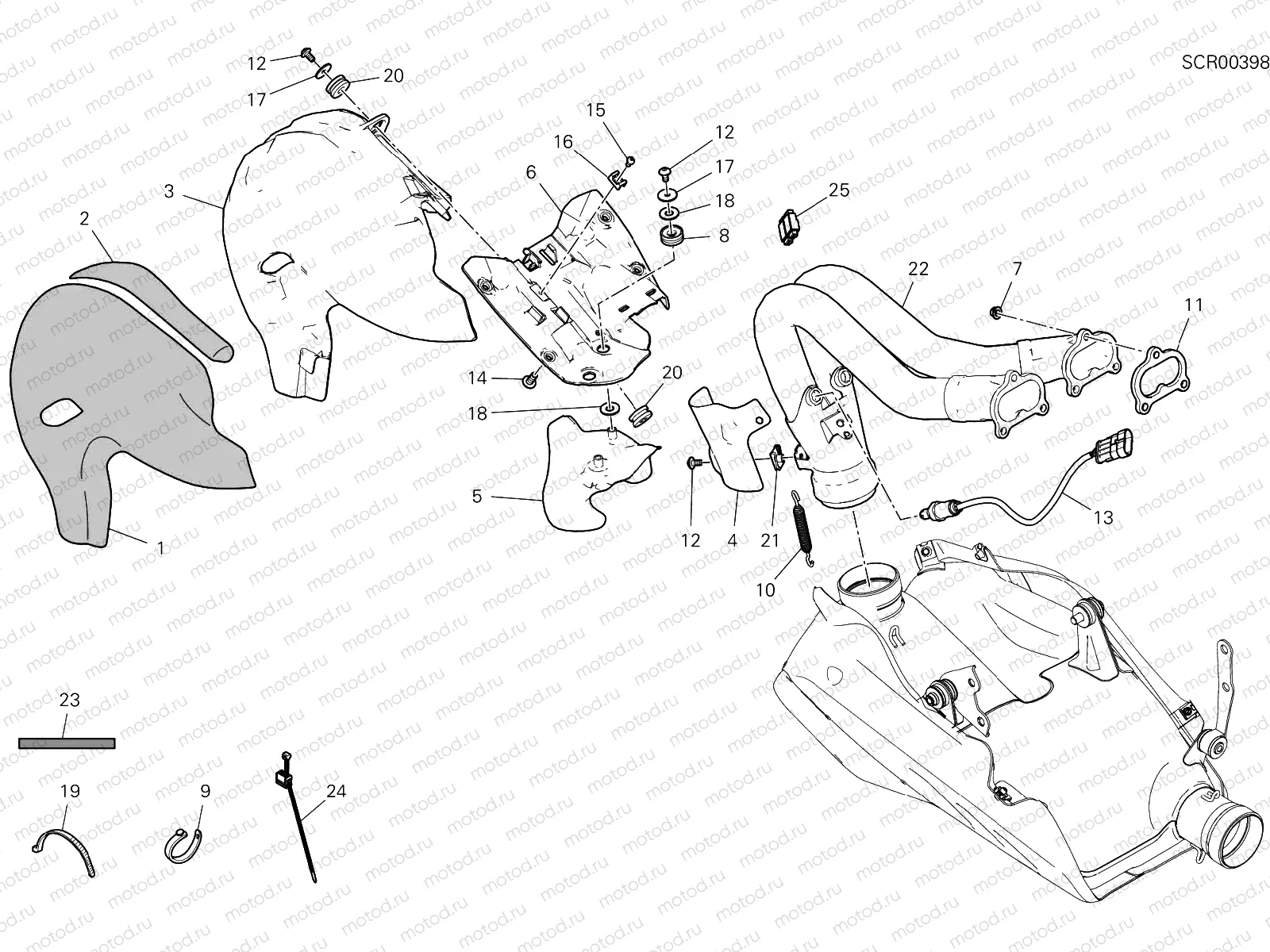 EXHAUST SYSTEM [MOD:SFV4 S;XST:BLG,EUR,GSO,JAP,ROK]