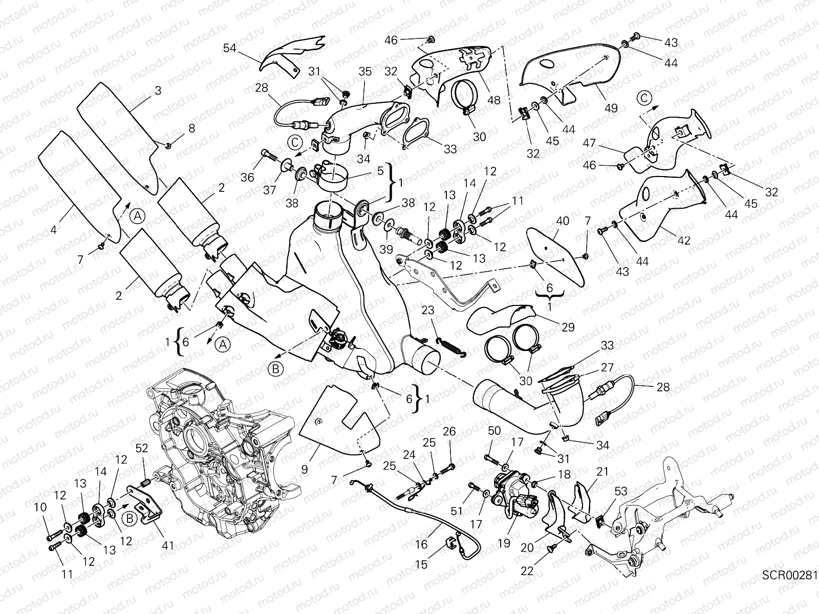 EXHAUST SYSTEM [MOD:SS 939 S]