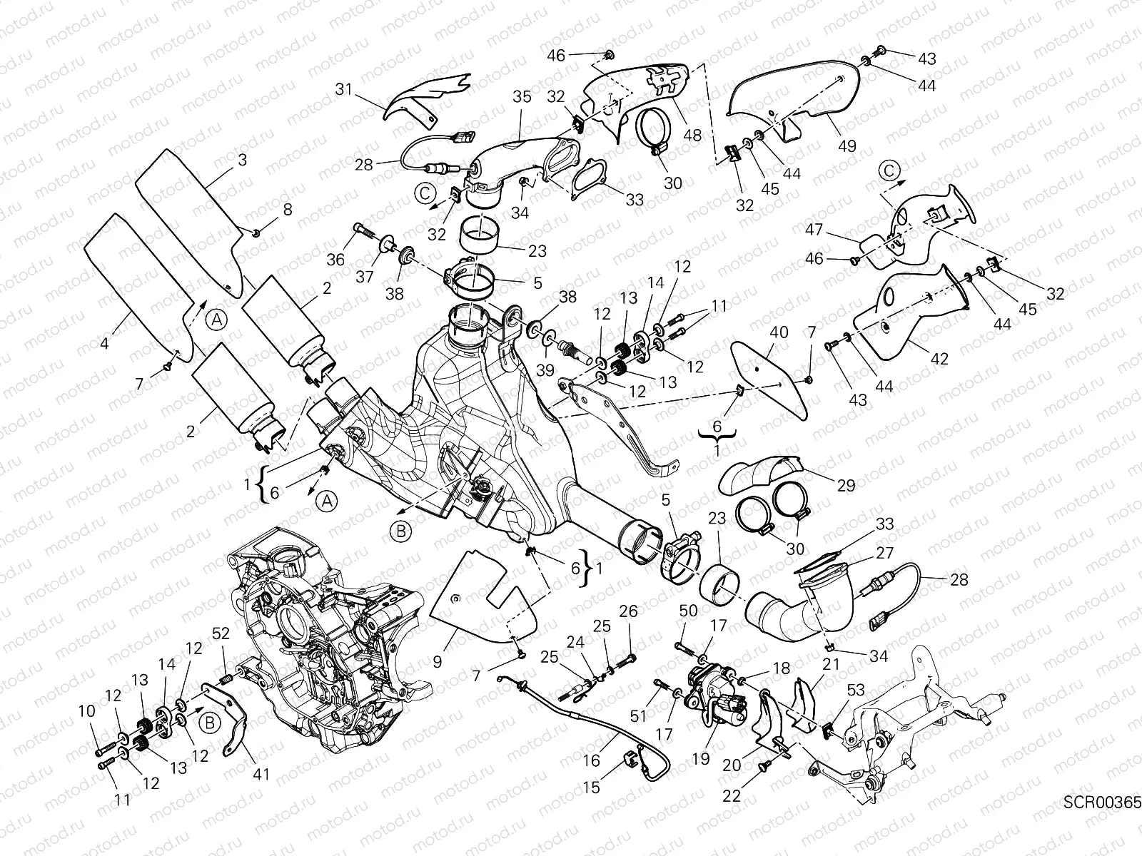 EXHAUST SYSTEM [MOD:SS 950 S;XST:EUR]