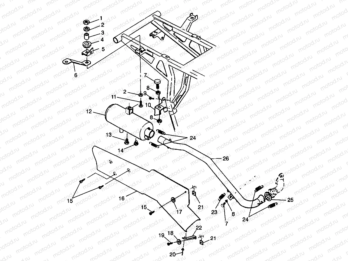 EXHAUST SYSTEM - N98AC42D (4945214521A012) | EXHAUST SYSTEM - N98AC42D (4945214521A012)