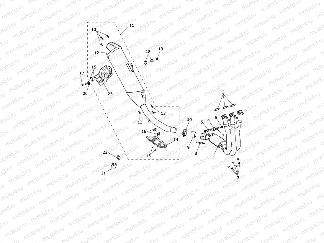 Exhaust System - NA to Low Ride