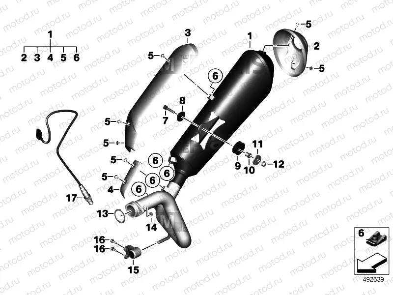EXHAUST SYSTEM PARTS WITH MOUNTS