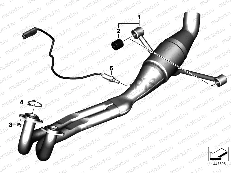 Exhaust system parts with mounts