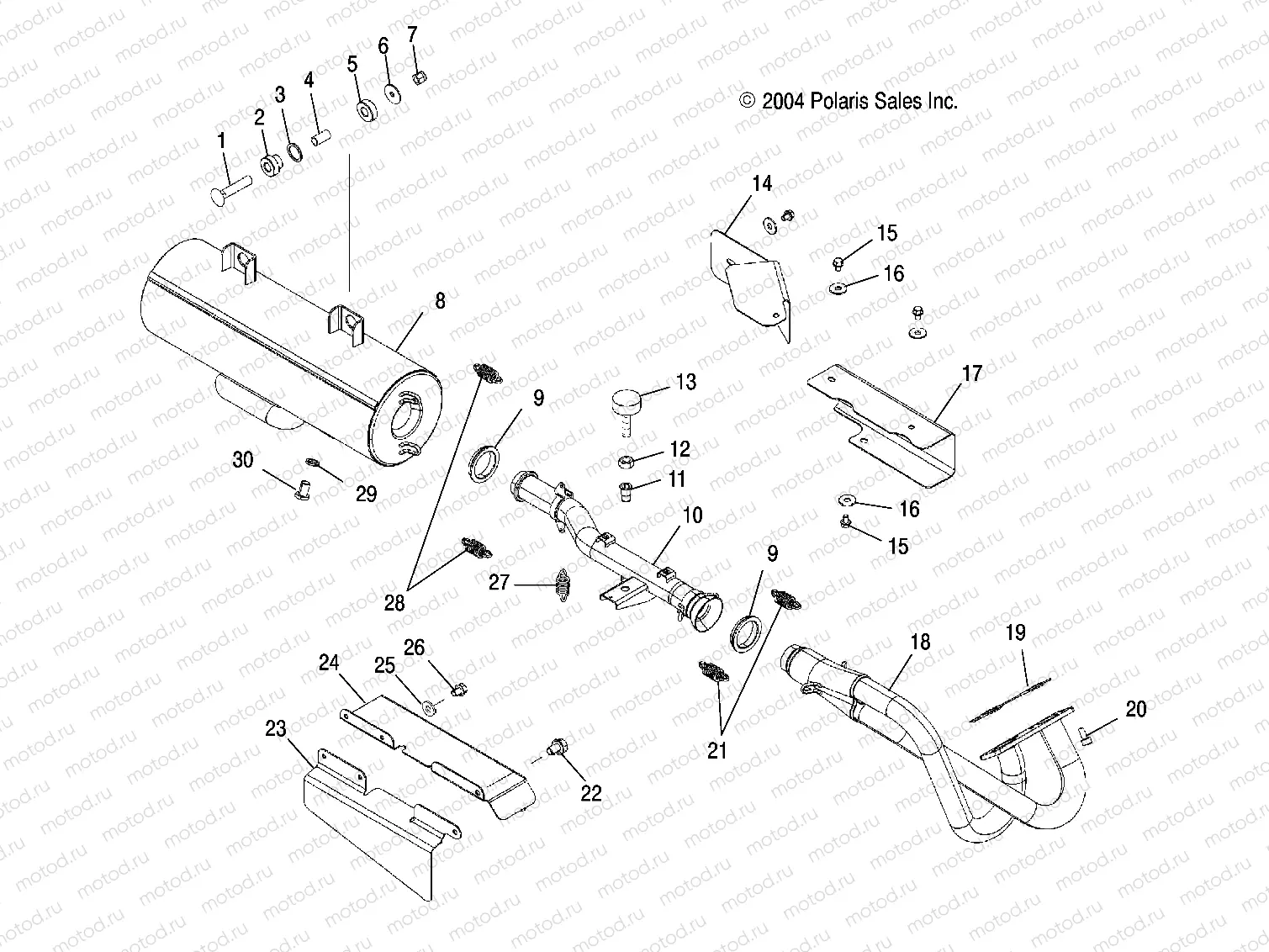 EXHAUST SYSTEM - R05RD68AA/AB (4998269826B04) | EXHAUST SYSTEM - R05RD68AA/AB (4998269826B04)