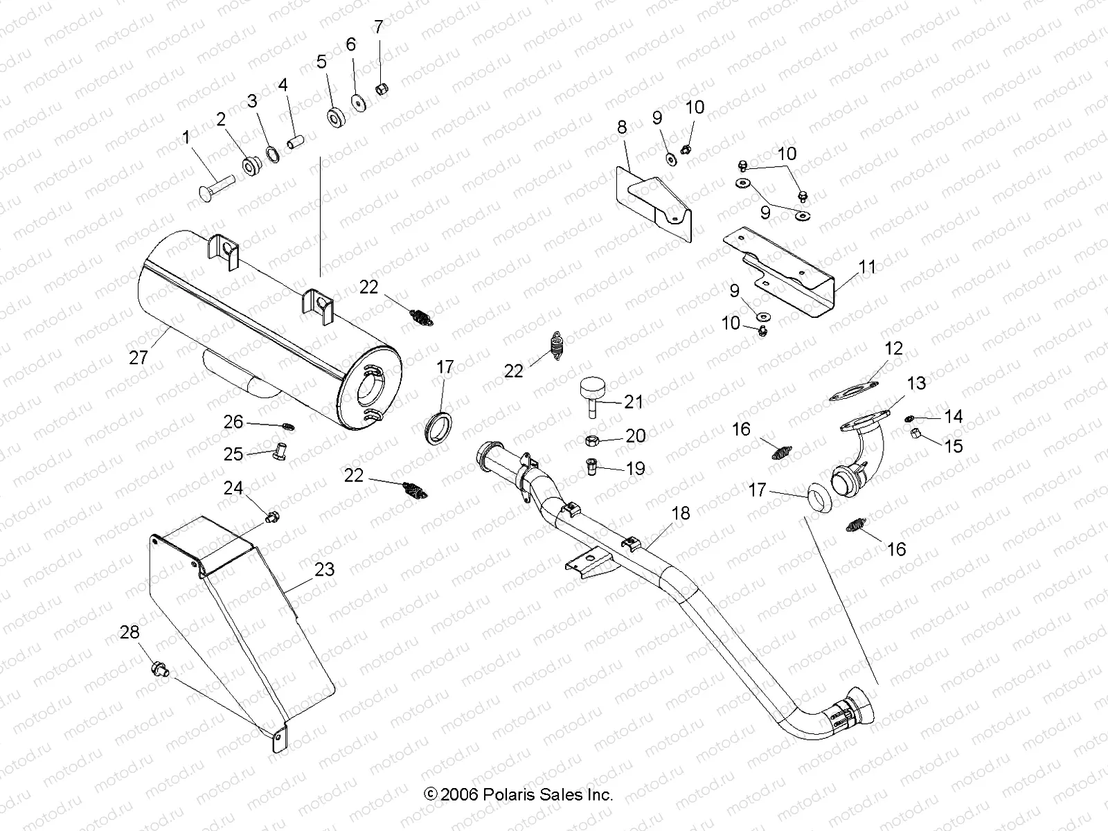 EXHAUST SYSTEM - R07RB50AA/RH50AA (49RGREXHAUST07500) | EXHAUST SYSTEM - R07RB50AA/RH50AA (49RGREXHAUST07500)