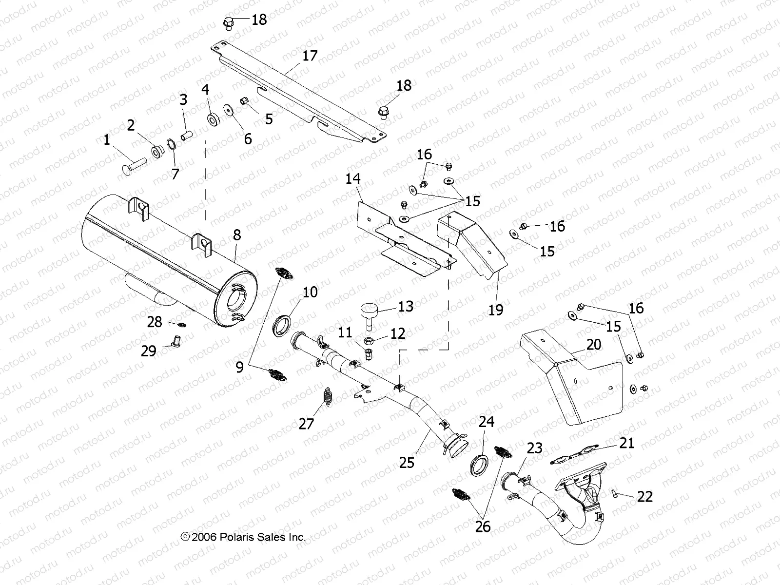 EXHAUST SYSTEM - R07RF68AD/AF (49RGREXHAUST077006X6) | EXHAUST SYSTEM - R07RF68AD/AF (49RGREXHAUST077006X6)