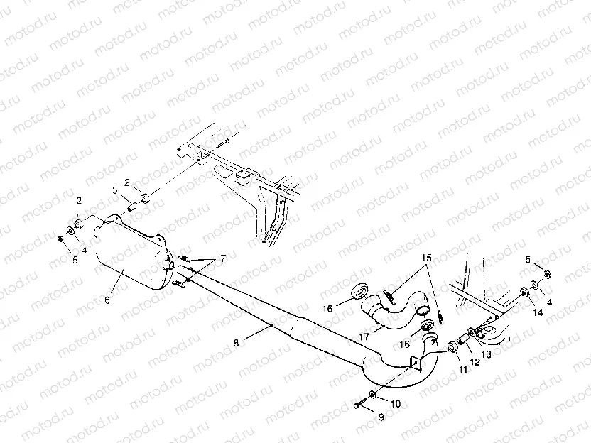 EXHAUST SYSTEM Scrambler W957840 (4927252725A011) | EXHAUST SYSTEM Scrambler W957840 (4927252725A011)