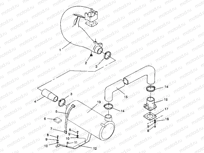 EXHAUST SYSTEM SL 650 / B934058 (4924732473014A) | EXHAUST SYSTEM SL 650 / B934058 (4924732473014A)