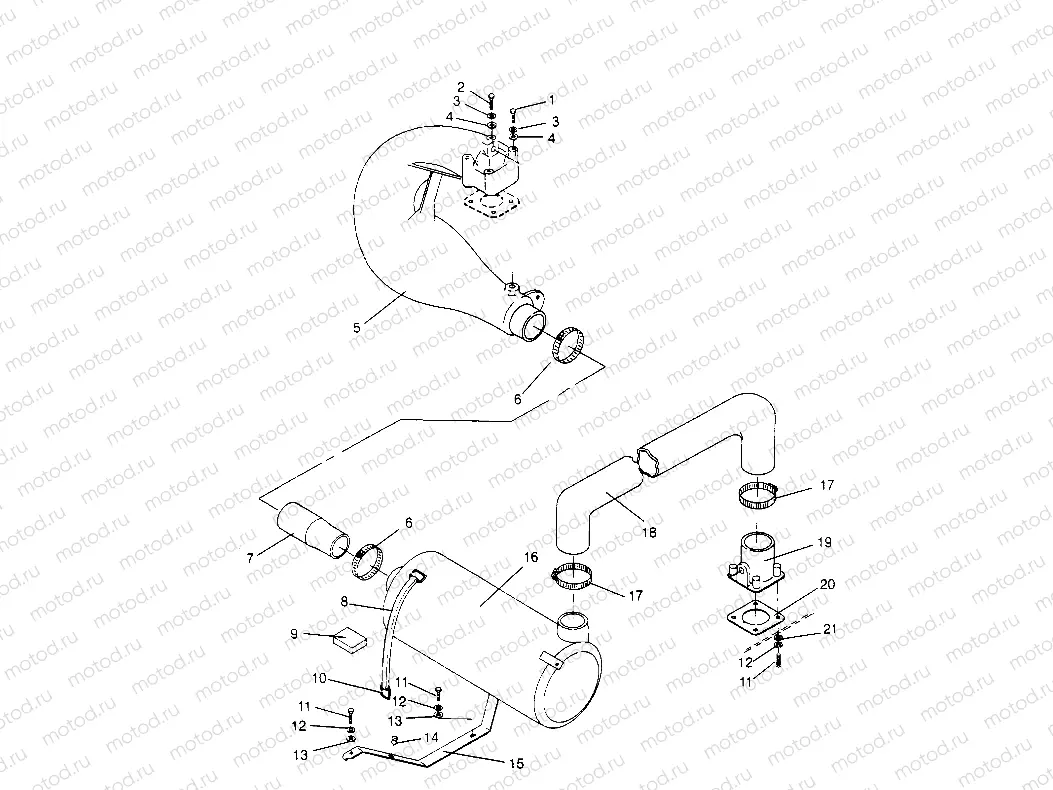 EXHAUST SYSTEM  SL 650 B954058 (4930483048B004) | EXHAUST SYSTEM  SL 650 B954058 (4930483048B004)