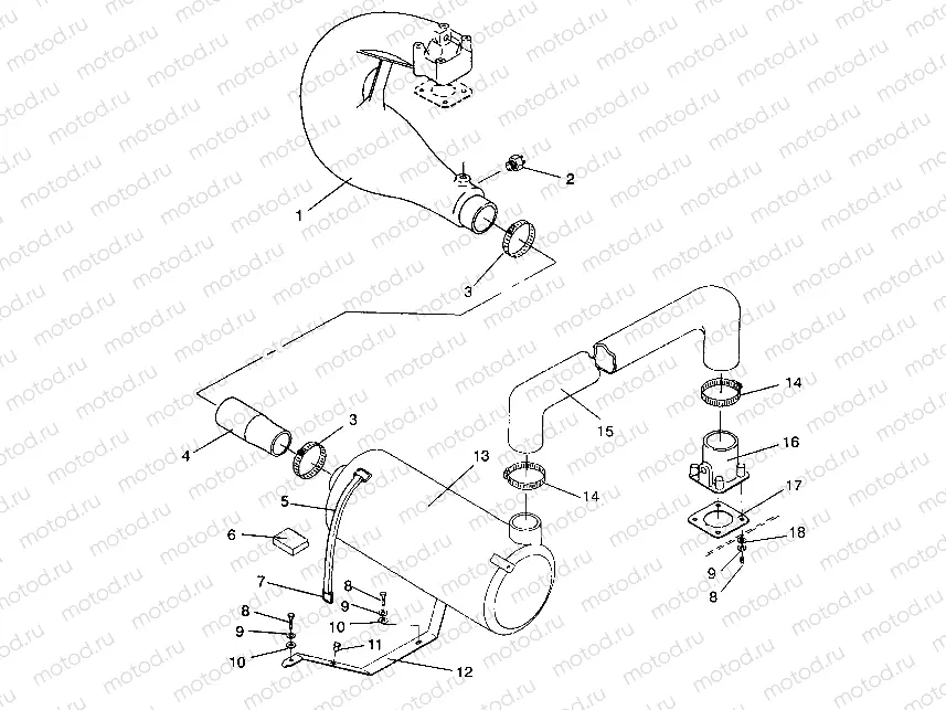 EXHAUST SYSTEM SL 750 B944070 (4927012701015A) | EXHAUST SYSTEM SL 750 B944070 (4927012701015A)