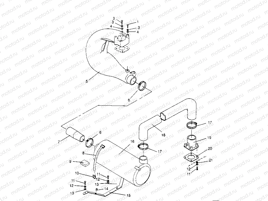 EXHAUST SYSTEM  SL 750 B954070 (4930523052B005) | EXHAUST SYSTEM  SL 750 B954070 (4930523052B005)