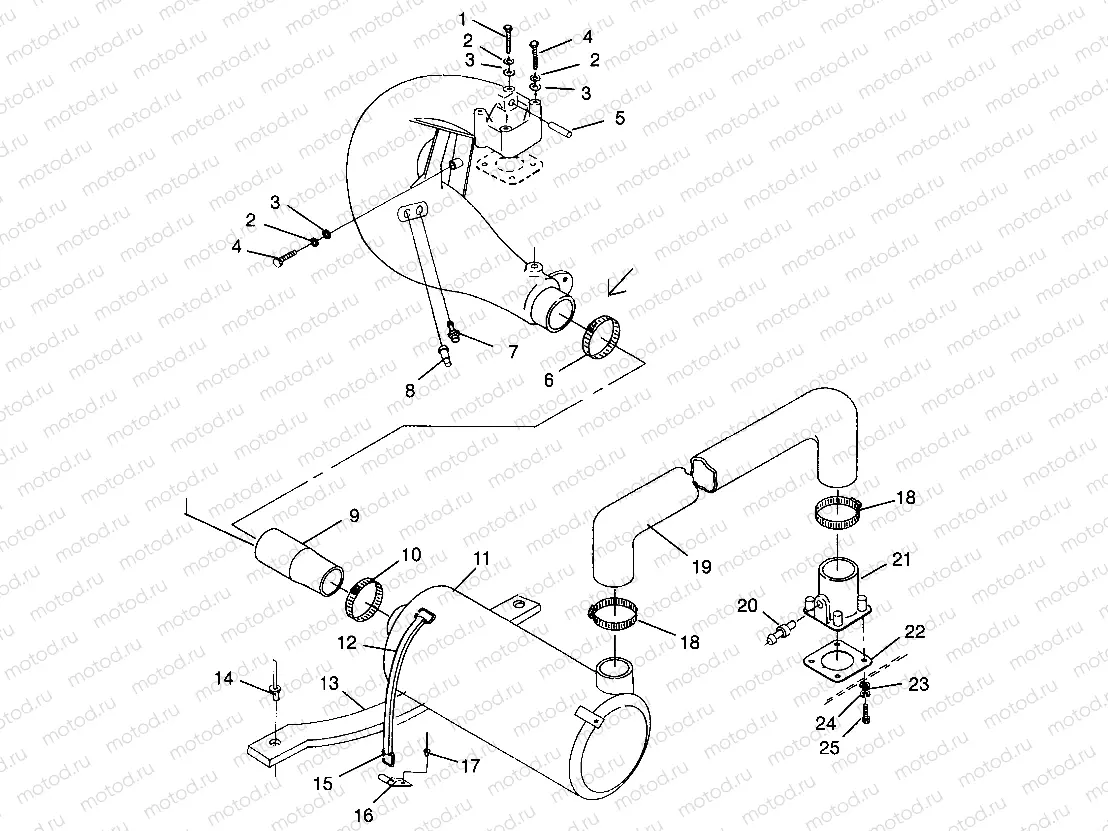 EXHAUST SYSTEM SLT 700 B964166 and Intl. SLT 700 I964166 (4933923392B004) | EXHAUST SYSTEM SLT 700 B964166 and Intl. SLT 700 I964166 (4933923392B004)
