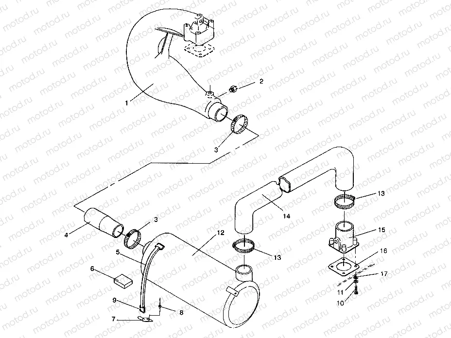 EXHAUST SYSTEM SLT 750 B944170 (4925942594014A) | EXHAUST SYSTEM SLT 750 B944170 (4925942594014A)