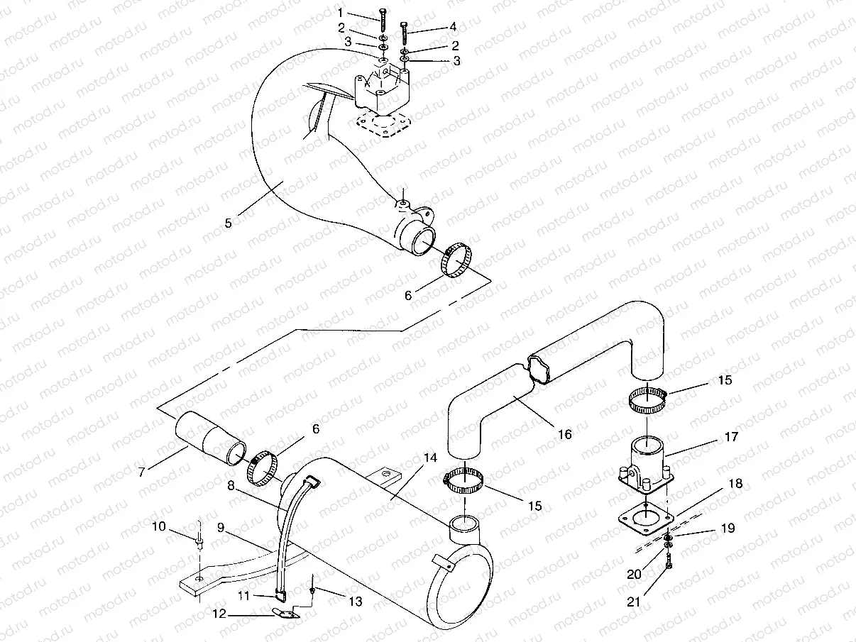 EXHAUST SYSTEM SLT 750 B954170 (4930563056B005) | EXHAUST SYSTEM SLT 750 B954170 (4930563056B005)