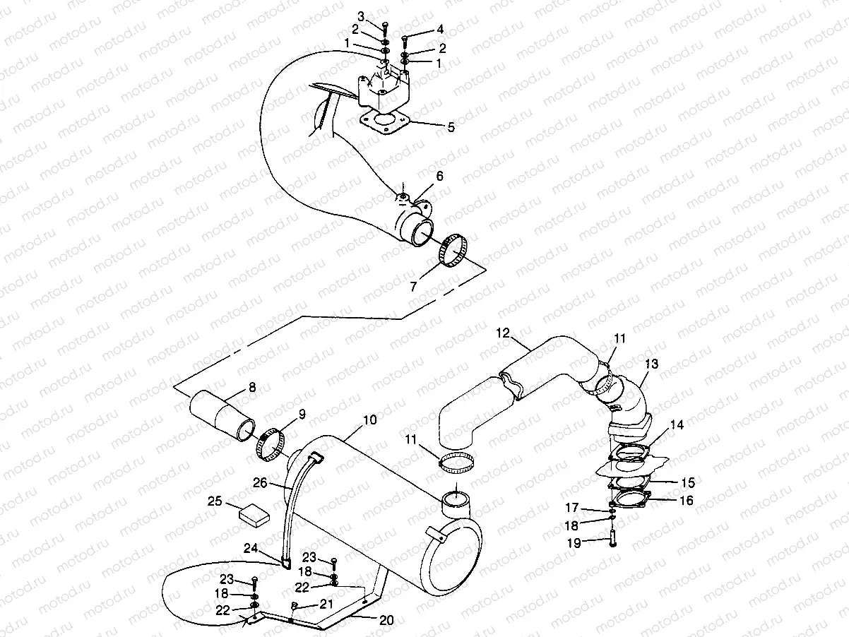 EXHAUST SYSTEM SLT 780 B974588 (4941174117B004) | EXHAUST SYSTEM SLT 780 B974588 (4941174117B004)