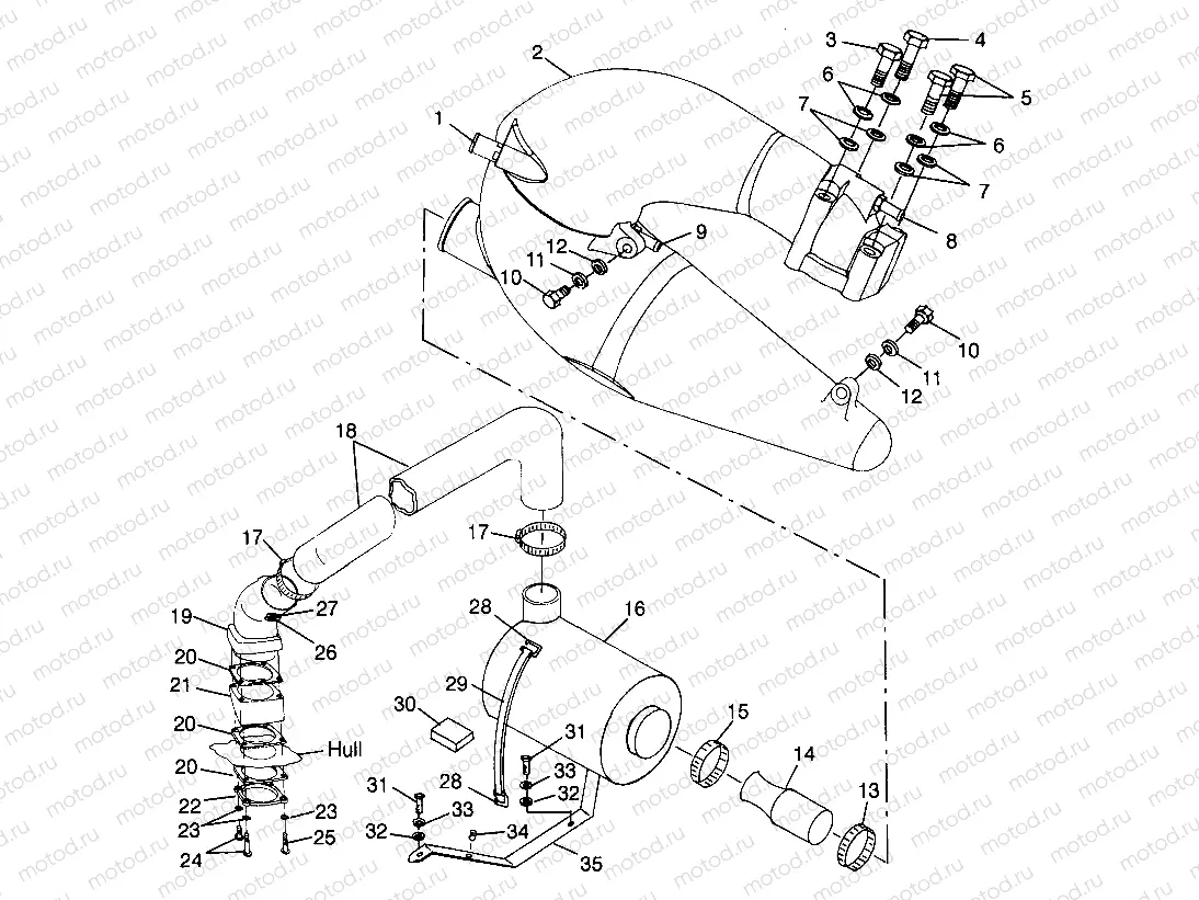 EXHAUST SYSTEM SLTX B964590 and Intl. SLTX I964590 (4935783578B004) | EXHAUST SYSTEM SLTX B964590 and Intl. SLTX I964590 (4935783578B004)