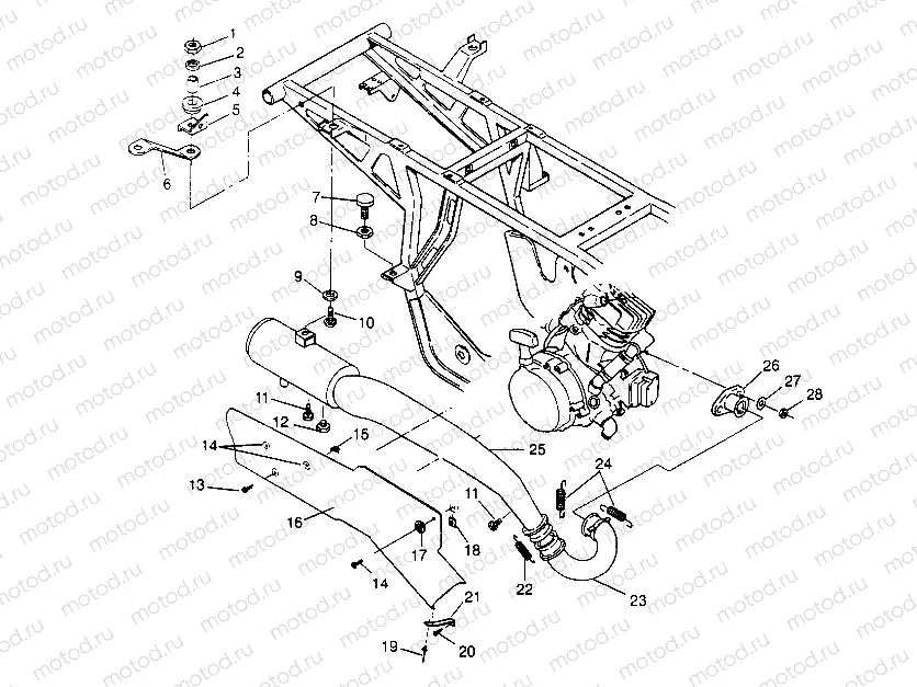EXHAUST SYSTEM Sport 400L W948540 (4927232723A010) | EXHAUST SYSTEM Sport 400L W948540 (4927232723A010)